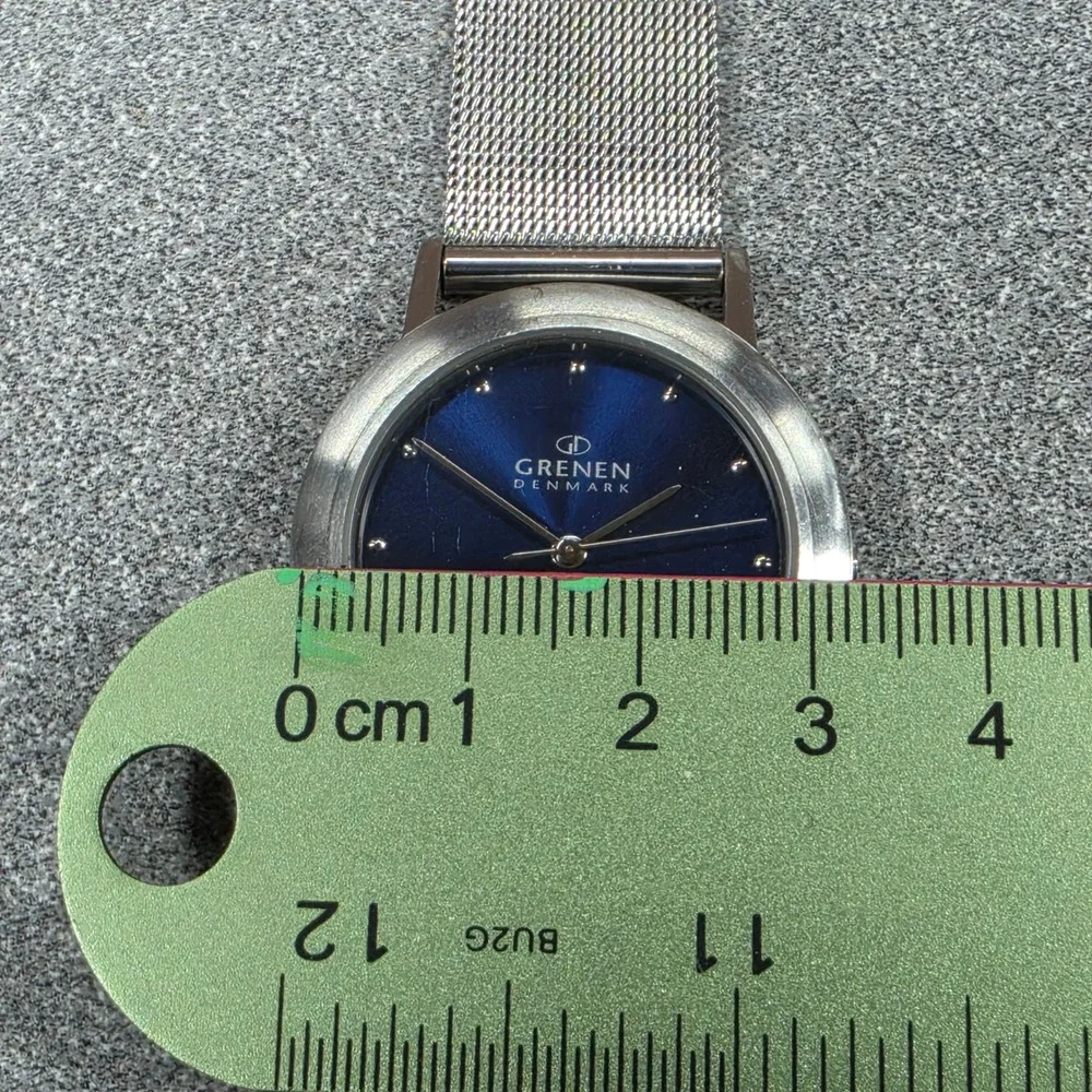Grenen Denmark M-23LSSN Watch Womens Silver Blue‎ Fair Slim Mesh Band